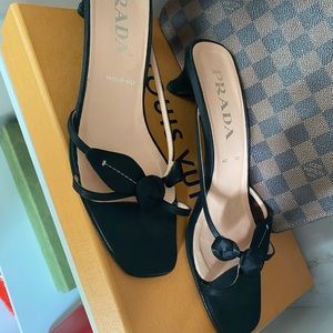 Prada flower sandal heel